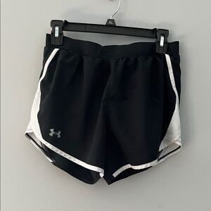 Under Armour Women's Black and White Athletic Shorts
